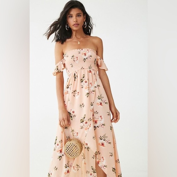 EUC M Floral Print High-Low Dress - Picture 1 of 10